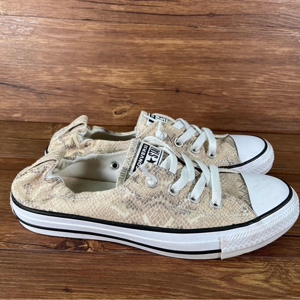 CONVERSE Shoreline Snakeskin Women’s Size 8 Slip-On Shoes - Picture 2 of 6